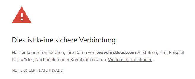 Firstload SSL-Feler